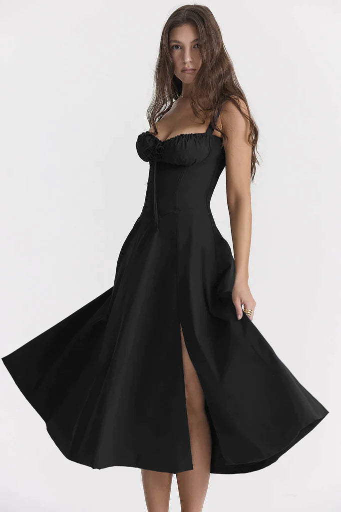 Carmea - Florales Bustierkleid mit Taillenformung