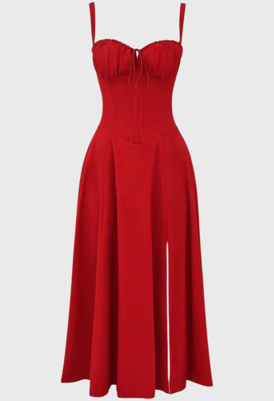 Carmea - Florales Bustierkleid mit Taillenformung