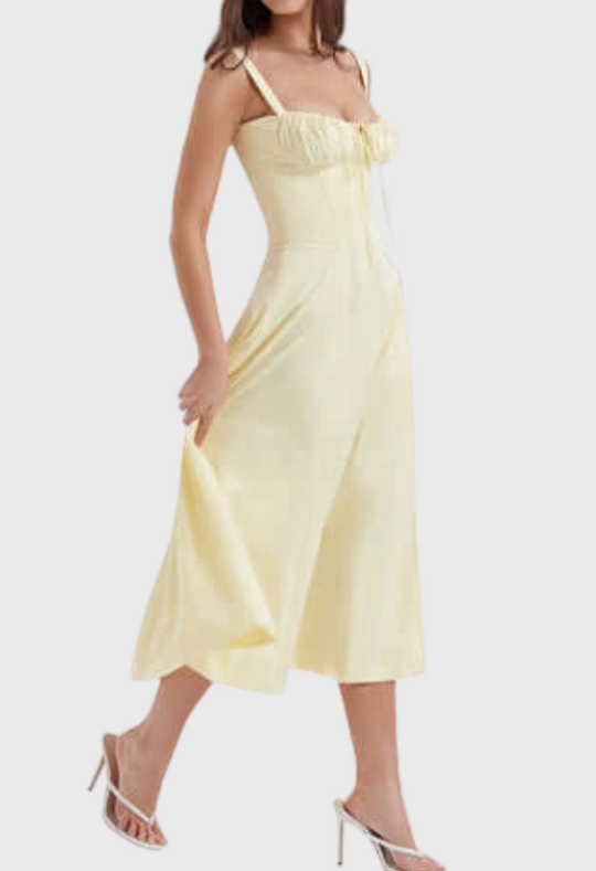 Carmea - Florales Bustierkleid mit Taillenformung
