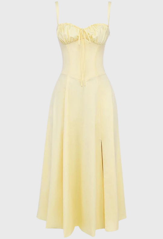 Carmea - Florales Bustierkleid mit Taillenformung